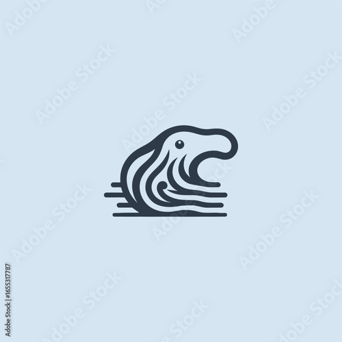 Wallpaper Mural Abstract dugong logo in clean and modern minimalist design. Torontodigital.ca