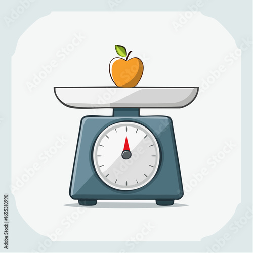 Fruit Weighing Scale Illustration