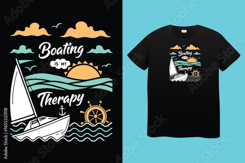 Thousand miles sailor graphic vector art t-shirt design print
