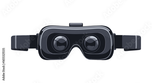 Sleek Virtual Reality Headset Depicting Immersive Digital Experience and Innovative Technology