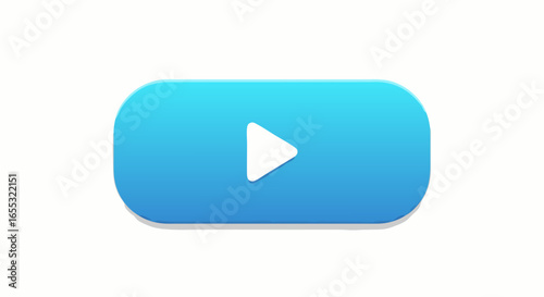 Sleek aqua playback button, an invitation to digital experiences and immersive visual content consumption within online platforms