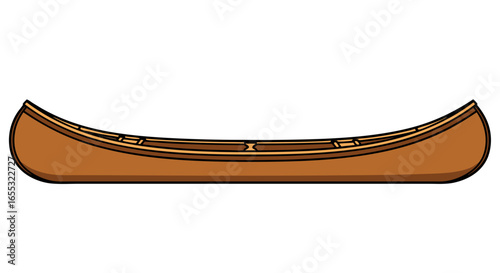 Isolated Traditional Canoe Icon Depicting Water Adventure and Outdoor Recreation Crafted as a Vector Illustration for Graphic Use