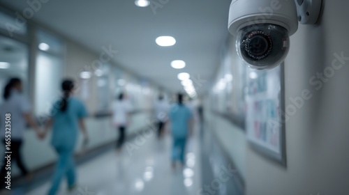 Hospital hallway security surveillance