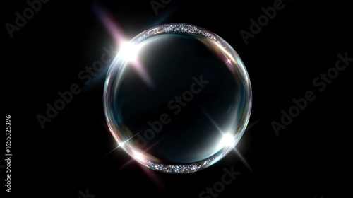 Sparkling round shape graphic element