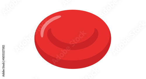 Illustration of a Red Blood Cell Anatomy in Vector Format for Medical Applications and Biological Studies
