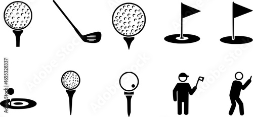 golf club and ball
