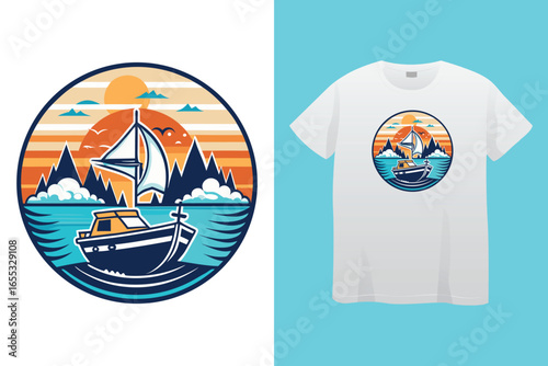 I am the boat captain - Boat Captain T Shirt Design, Hand drawn lettering phrase, Isolated on Black background, For the design of postcards, cups, card, posters.