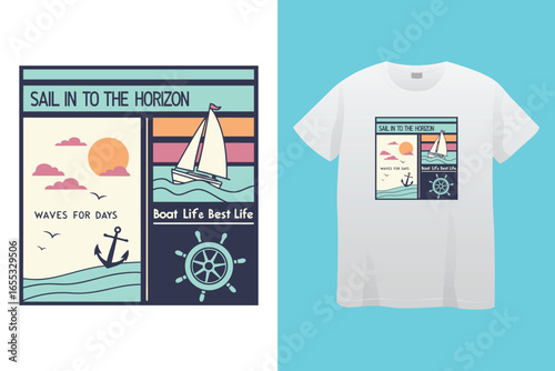 I am the boat captain - Boat Captain T Shirt Design, Hand drawn lettering phrase, Isolated on Black background, For the design of postcards, cups, card, posters.
