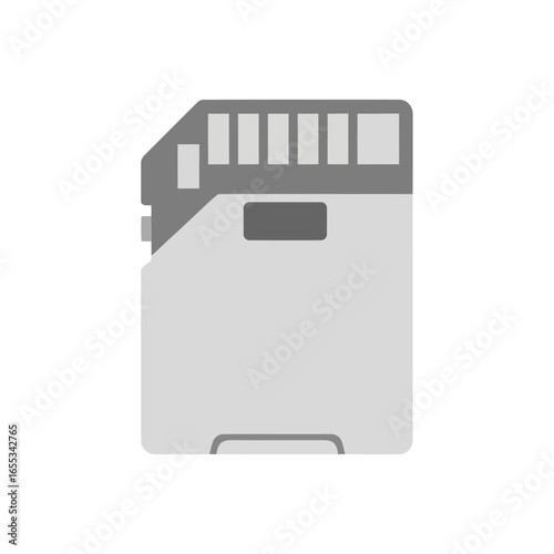 Gray memory card on a white background.