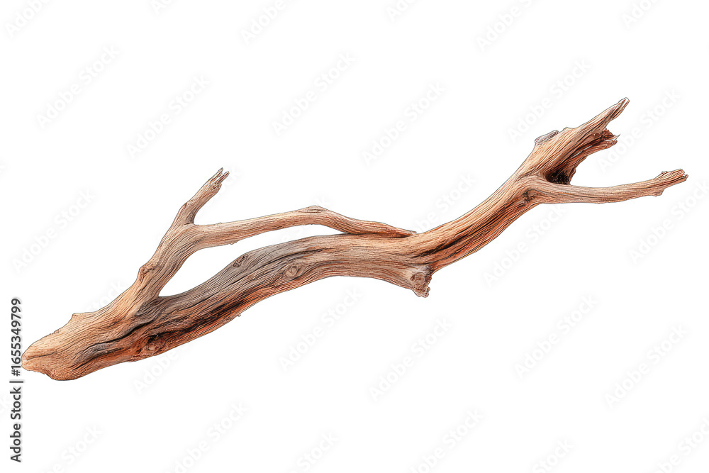 Fototapeta premium A detailed illustration of a driftwood branch