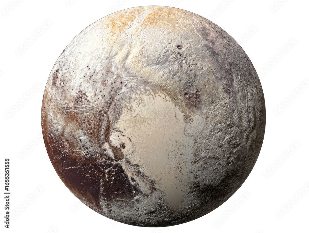 Naklejka premium A detailed view of a pale, round celestial body