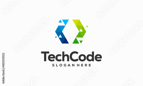 Free Download Modern Coding logo designs concept vector, Programmer Technology logo icon vector - GFXLoad