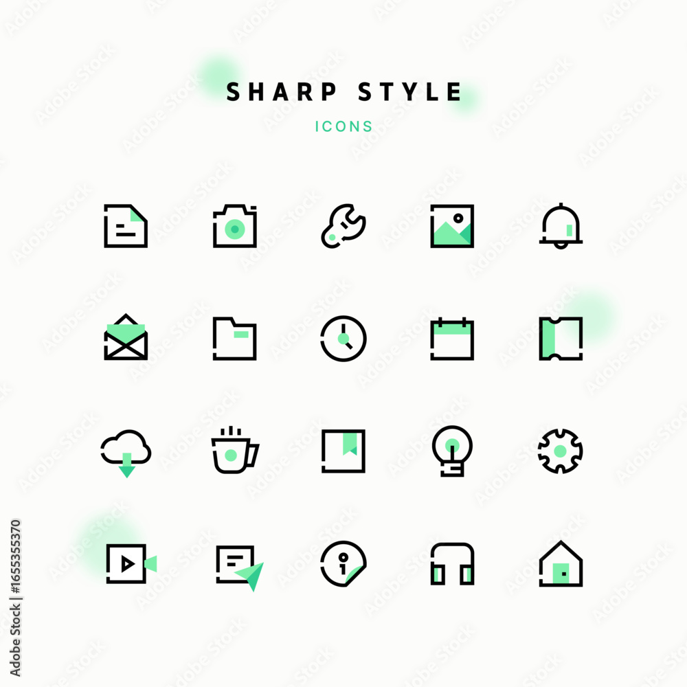 Sharp style line icon Sharp style line icon