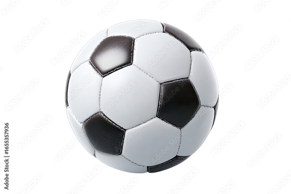 Soccer ball, white and black panels Soccer ball, white and black panels