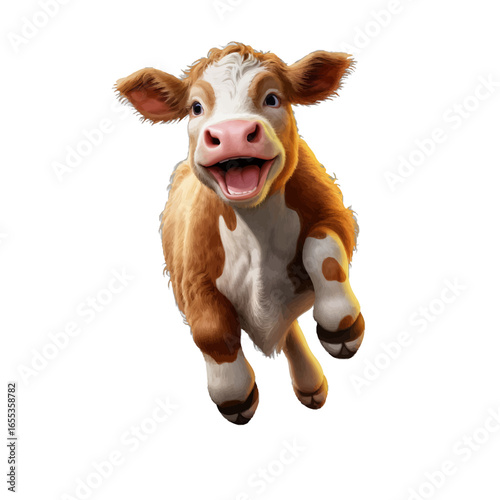 cow toy isolated on white