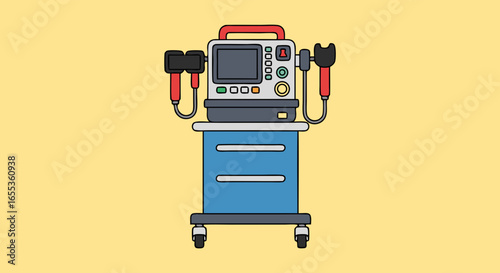 Medical Device Illustration: A meticulously crafted illustration of a critical medical device, symbolizing cutting-edge technology in healthcare. Focus on medical advancement and technical precision.
