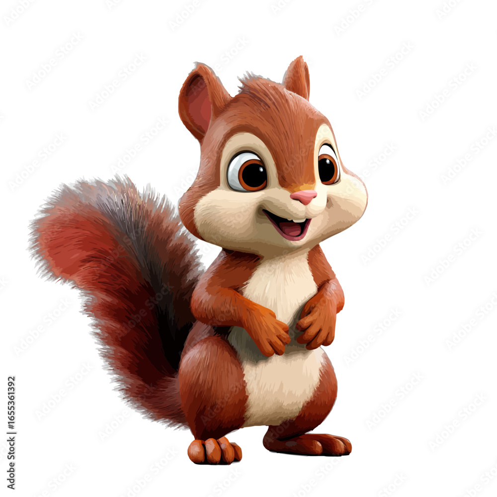 Fototapeta premium squirrel with nut