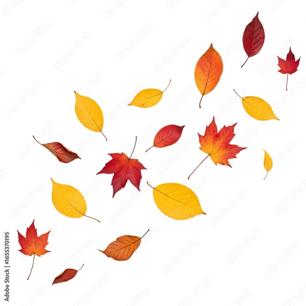 Fototapeta premium Vibrant Autumn Leaves: A Stunning Fall Foliage Collection