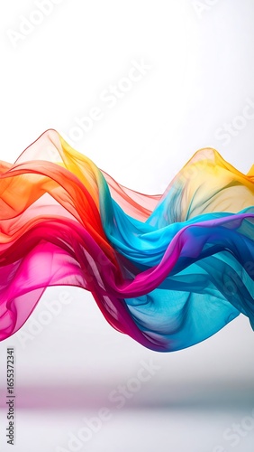 Vibrant flowing fabric