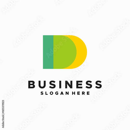 Free Download Modern Geometric D Initial logo designs concept vector, Business Initial Letter logo - GFXLoad