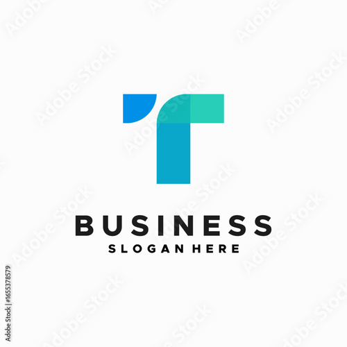 Modern Geometric T Initial logo designs concept vector, Business Initial Letter logo