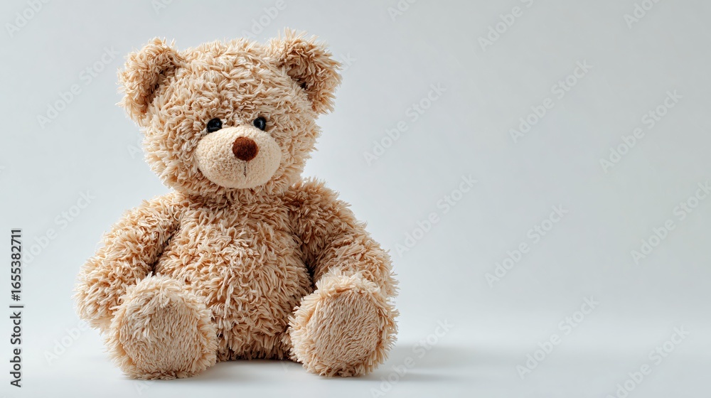 Obraz premium Cute Teddy Bear on White Background - Professional High-quality Stock Photo