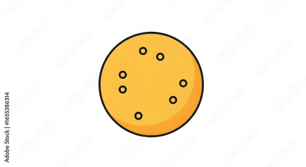 Simple Golden Cracker Illustration for Snack Food Concepts, Perfect for Culinary Designs and Digital Menus Simple Golden Cracker Illustration for Snack Food Concepts, Perfect for Culinary Designs and Digital Menus