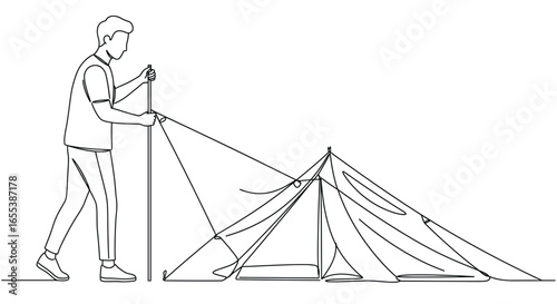 Camping tent setup guide for outdoor adventures and backpacking trips with tent pitching instructions -