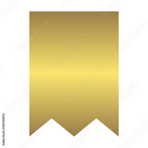 シンプルなゴールドの垂れ幕イラスト