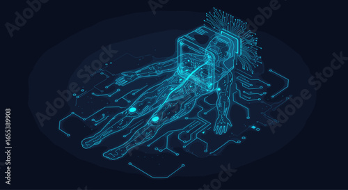 xray illustration in dark colors