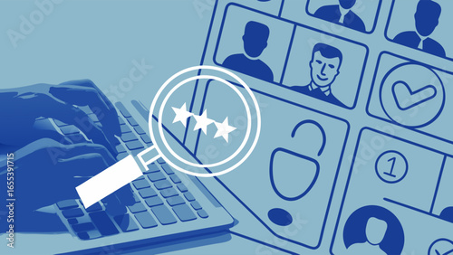 Hands Typing on Laptop Online Reviews and Ratings.