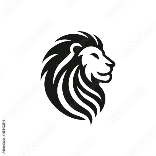 lion head logo design simple modern	
