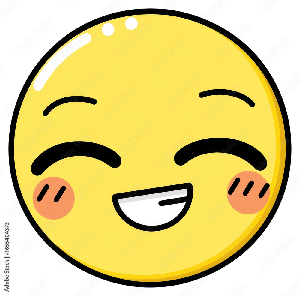 Fototapeta premium PNG Smiling and Winking Emoji symbol person badge.