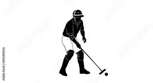 polo player silhouette dynamic action shot for sports websites apparel designs and equestrian branding