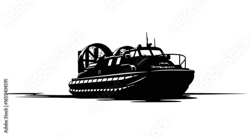 powerful hovercraft silhouette a bold graphic for transportation adventure and technology designs