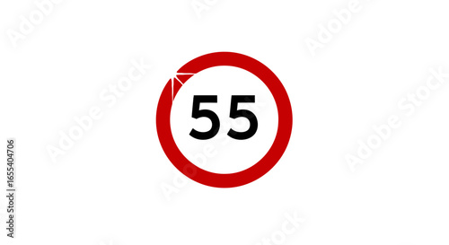 speed limit highresolution vector graphic for road safety signage website design and app development