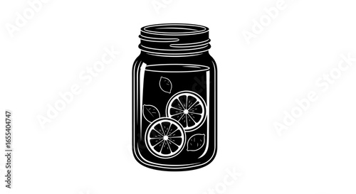 refreshing citrus infused water in mason jar perfect for summer menus healthy recipes and beverage branding