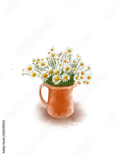bouquet of daisies in a vase