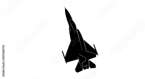 powerful fighter jet silhouette perfect for military aviation and speedthemed designs websites and presentations