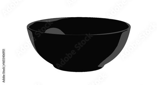 elegant black ceramic bowl perfect for modern dining stylish food photography or minimalist home decor
