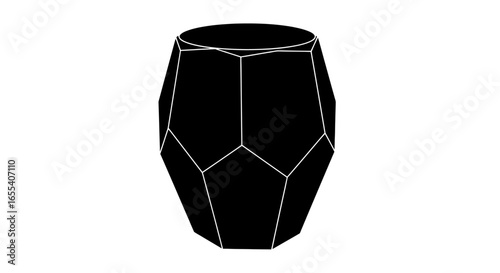 geometric black stool modern minimalist furniture for contemporary interiors elevating space design with clean lines and unique shape
