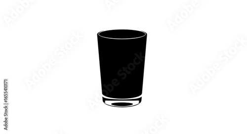 simple black glass empty tumbler perfect for menu design website mockups and minimalist branding projects
