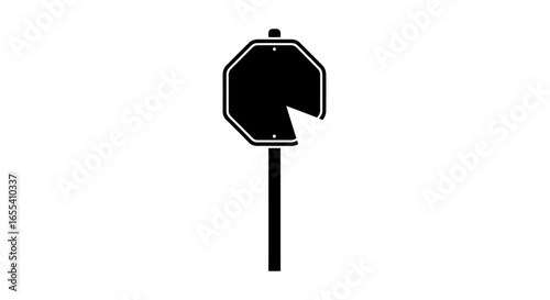damaged stop sign illustrating broken rules obstacles and the need for repair perfect for safety campaigns warning signals and conceptual designs