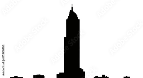striking silhouette of a skyscraper perfect for urban modern and minimalist designs website banners and cityscape illustrations