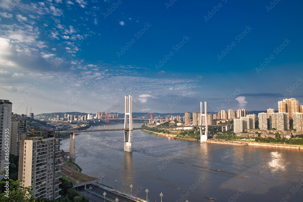 Fototapeta premium bridge skyline and city