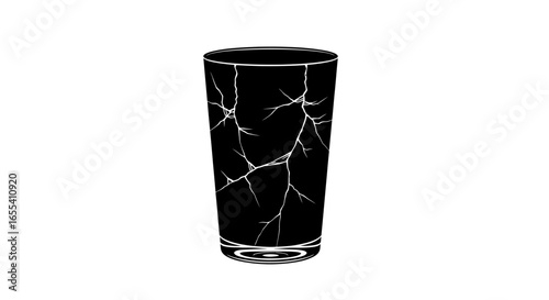 cracked glass illustrating fragility brokenness and the impermanence of things perfect for conceptual art design and loss themes