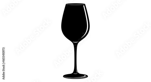 elegant black wine glass silhouette perfect for wine menus restaurant branding and elegant designs