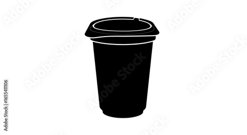 disposable coffee cup silhouette perfect for menu design branding and cafe website graphics
