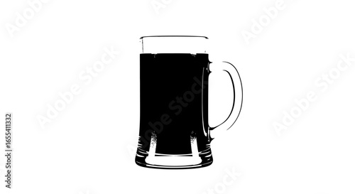 bold silhouette of a beer stein perfect for brewery logos pub menus and craft beer branding