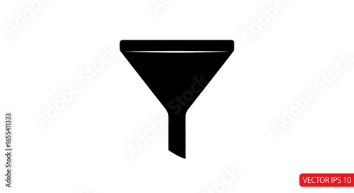 streamline your sales funnel black funnel icon for marketing business and data analysis presentations